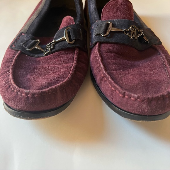 Roberto Cavalli Suede Leather Driving Loafers Purple Blue and Grey main image 6